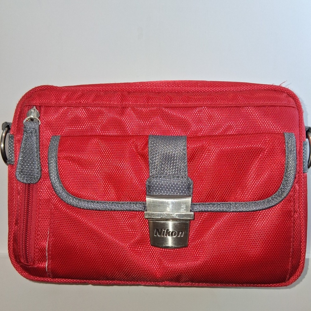 Nikon Red shoulder bag camera bag, Genuine, ~10x6.5x3.25"